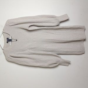 NWOT Chunky Nubby Knit Sweater Dress Balloon Sleeves